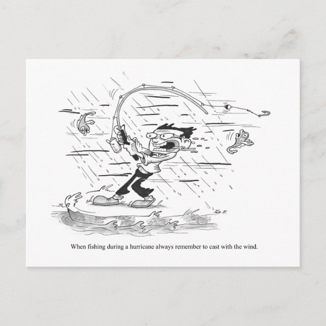 Carte postale - Carton de pêche - ouragan (Devant)