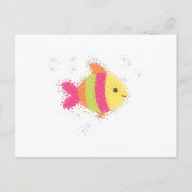 Carte Postale Carton de poisson mignon (Devant)