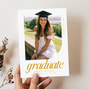 Carte Postale Carton d'invitation à une fête de fin d'études ave