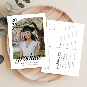Carte Postale Carton d'invitation à une fête de remise de diplôm