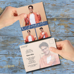 Carte Postale Carton d'invitation à une fête de remise de diplôm