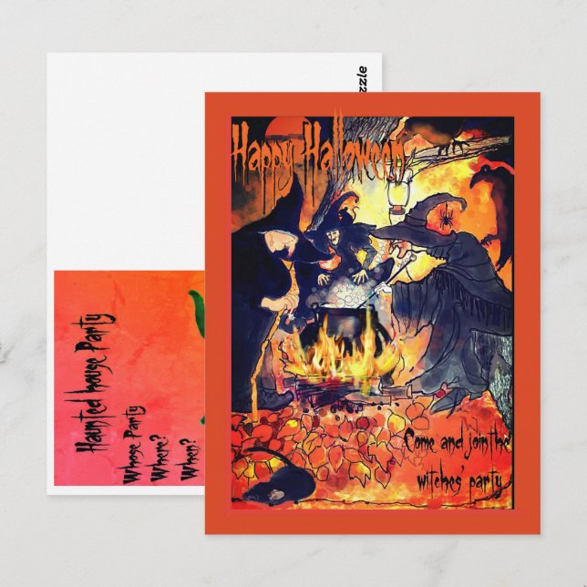 Carte Postale Carton d'invitation à une soirée artistique des tr (Devant / Derrière)