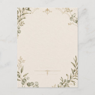 Carte Postale Carton d'invitation de mariage de luxe – style ivo