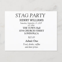 Carton d'invitation élégant noir et blanc pour l'e