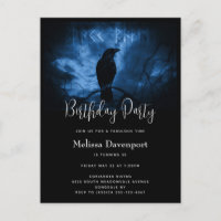 Carton d'invitation gothique pour anniversaire Cor