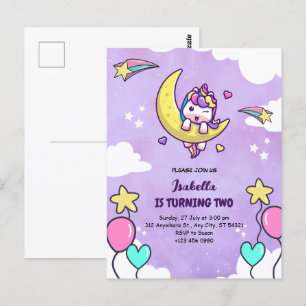 Carte Postale Carton d'invitation pour le 2ème anniversaire de l