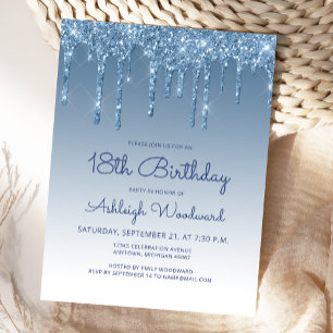 Carte Postale Carton d'invitation pour une fête d'anniversaire d