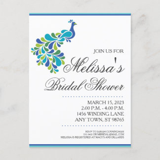 Carte Postale Carton d'invitation pour une fête de mariage thème