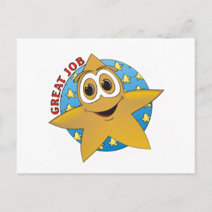 Carte Postale Carton Gold Star