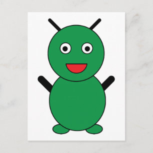 Carte Postale Carton martien Alien mignon