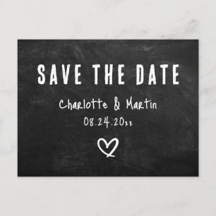 Carte Postale Carton Rustique Chalkboard Mariage Enregistrer La 