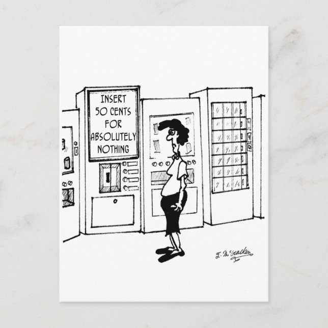 Carte Postale Cartoon de distributeur automatique 2988 (Devant)