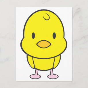 Carte Postale Cartoon de poulet pour bébé