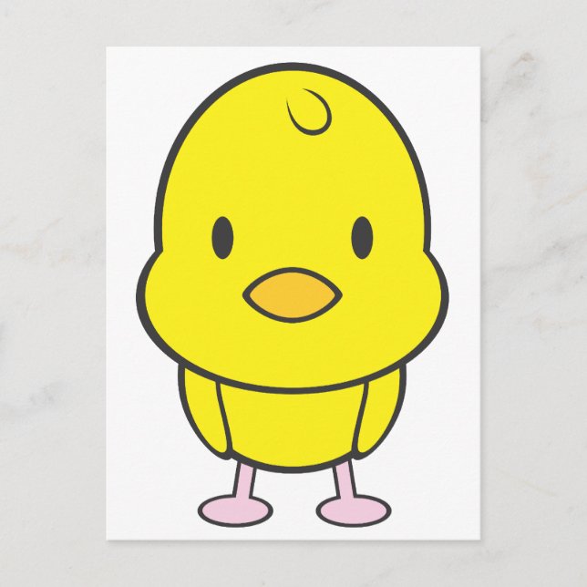 Carte Postale Cartoon de poulet pour bébé (Devant)