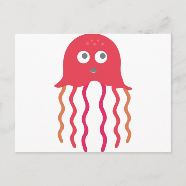 Carte Postale Cartoon Jellyfish (Devant)