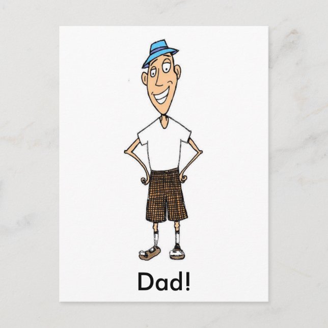Carte Postale Cartoon papa (Devant)