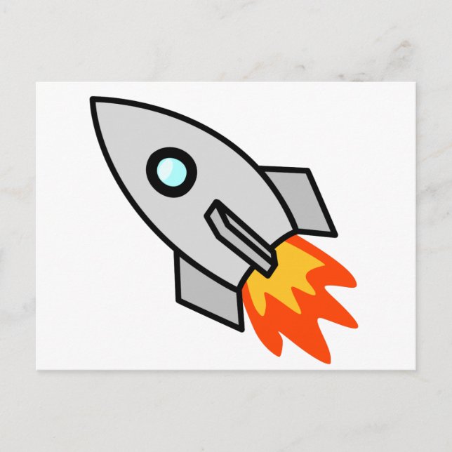 Carte Postale Cartoon Rocket Ship (Devant)