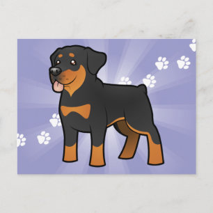 Carte Postale Cartoon Rottweiler