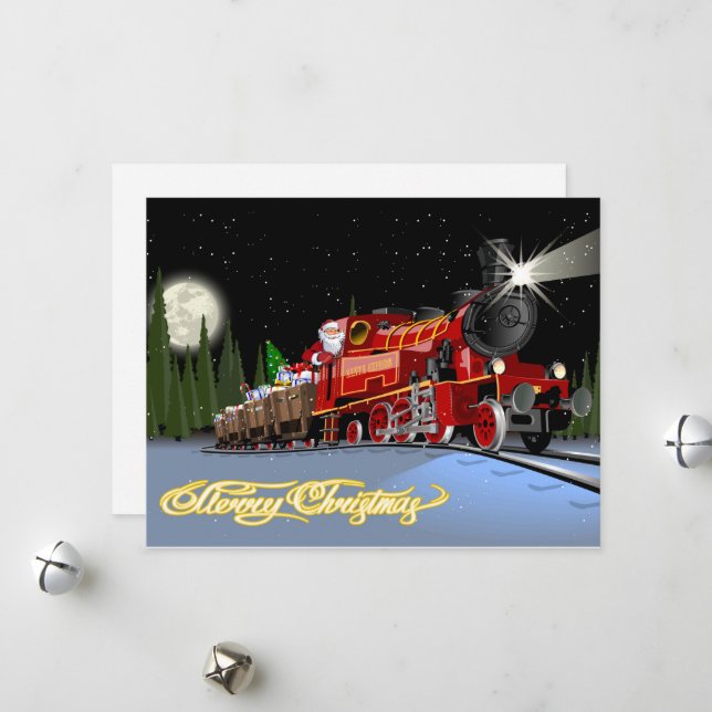 Carte postale Cartoon Snta Express (Devant/Arrière en situation)