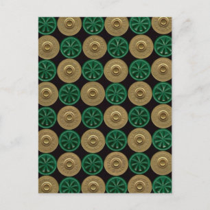 Carte Postale cartouches vertes