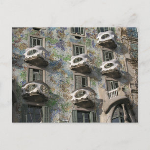 Carte Postale Casa Batlló à Barcelone par Antoni Gaudí