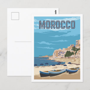 Carte Postale Casablanca Maroc Lieu de voyage Illustration