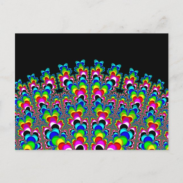 Carte Postale Cascade arc-en-ciel - Art fractal (Devant)