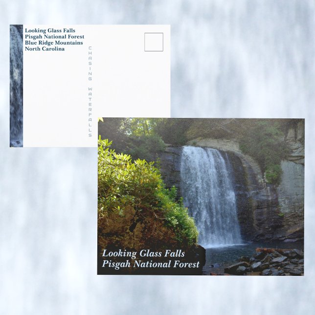 Carte Postale Cascade Blue Ridge Mountains Regard Glass Falls (Créateur téléchargé)