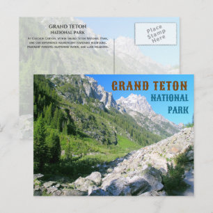 Carte Postale Cascade Canyon, Parc national de Teton, Wyoming