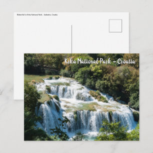Carte Postale Cascade dans le Parc national de Krka - Dalmatie,