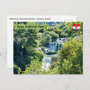 Carte Postale Cascade dans le Parc national de Krka - Dalmatie, 