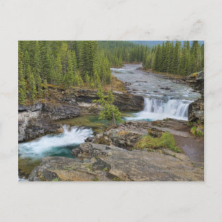 Carte Postale Cascade Dans Les Montagnes Rocheuses Canadiennes