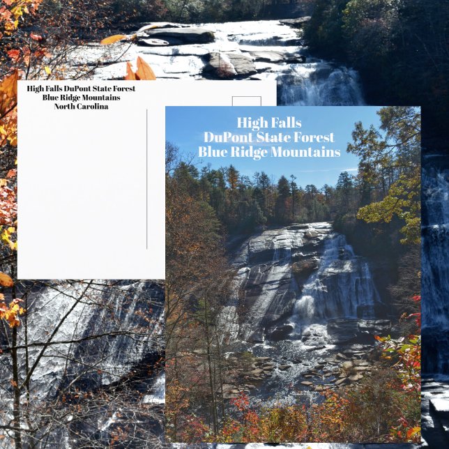 Carte Postale Cascade d'automne High Falls DuPont State Forest N (Créateur téléchargé)