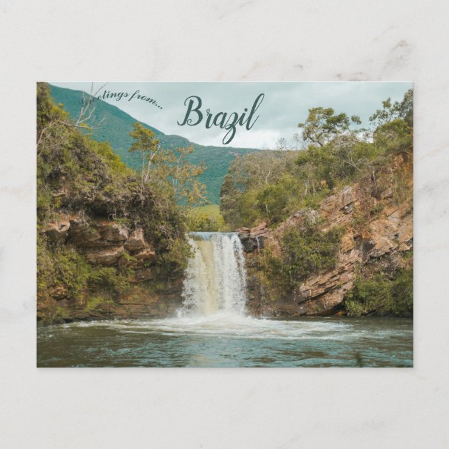 Carte Postale Cascade de Caldeirão au Brésil (Devant)