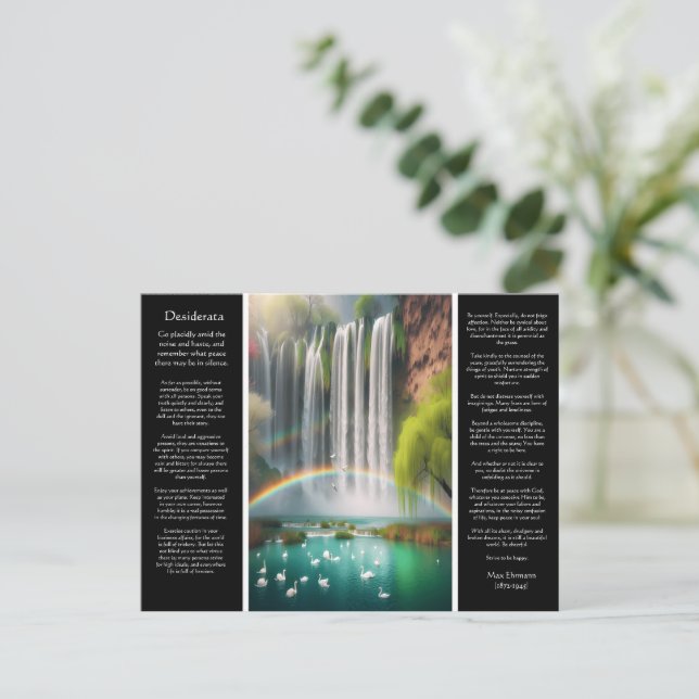 Carte Postale Cascade de Desiderata : Arc-en-ciel au-dessus de F (Debout devant)