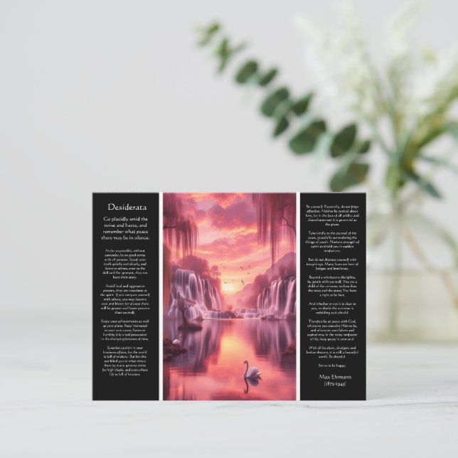 Carte Postale Cascade de Desiderata : Cygnes du coucher de solei (Debout devant)
