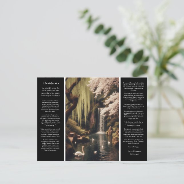 Carte Postale Cascade de Desiderata : Les fleurs sur le calme de (Debout devant)