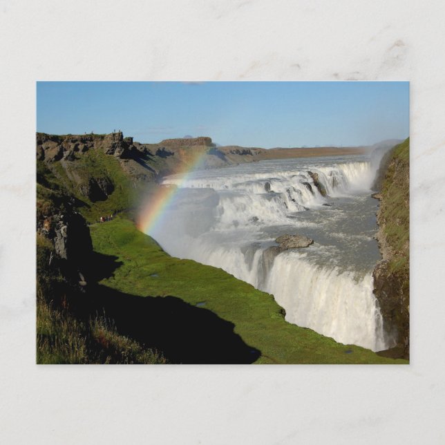 Carte Postale Cascade de Gullfoss en été (Devant)