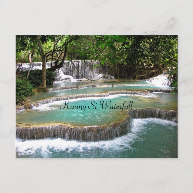 Carte Postale Cascade de Kuang Si, nature, (Devant)