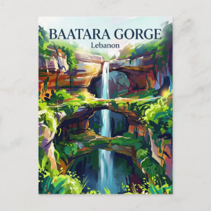 Carte Postale Cascade de la gorge de Baatara Liban