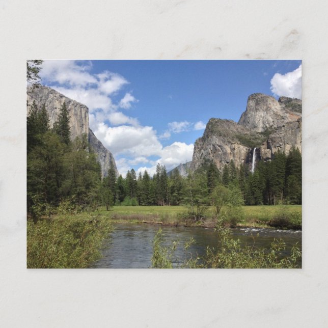 Carte Postale Cascade de la vallée de Yosemite (Devant)