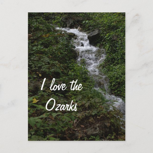 Carte Postale Cascade de Missouri Ozark (Devant)