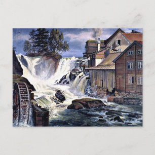 Carte Postale Cascade de Ronneby à Blekinge, Suède