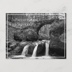 Carte Postale Cascade de Schiessentumpel Luxembourg Monochrome
