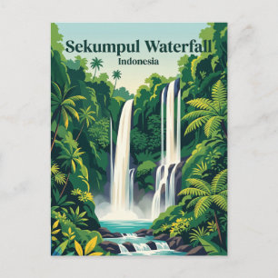 Carte Postale Cascade de Sekumpul Indonésie
