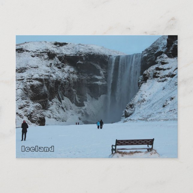 Carte Postale Cascade de Skógafoss, rivière Skógá, sud de l'Isla (Devant)