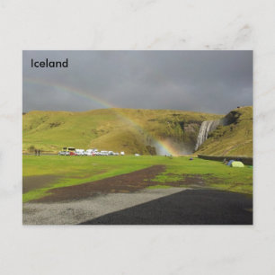 Carte Postale Cascade de Skógafoss, rivière Skógá, sud de l'Isla