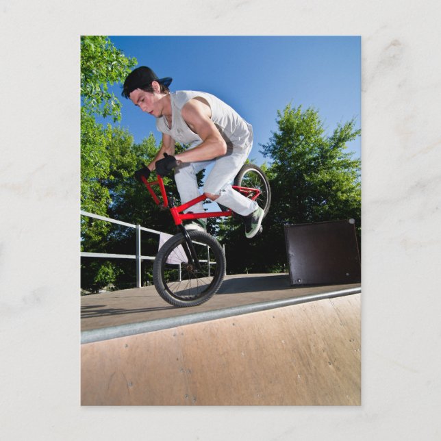 Carte Postale Cascade de vélo BMX (Devant)