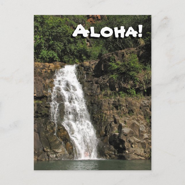Carte Postale Cascade de Waimea Audubon à Hawaii (Devant)