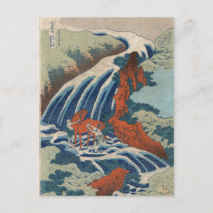 Carte Postale Cascade de Yoshitsune Umarai à Yoshino à Washu.
